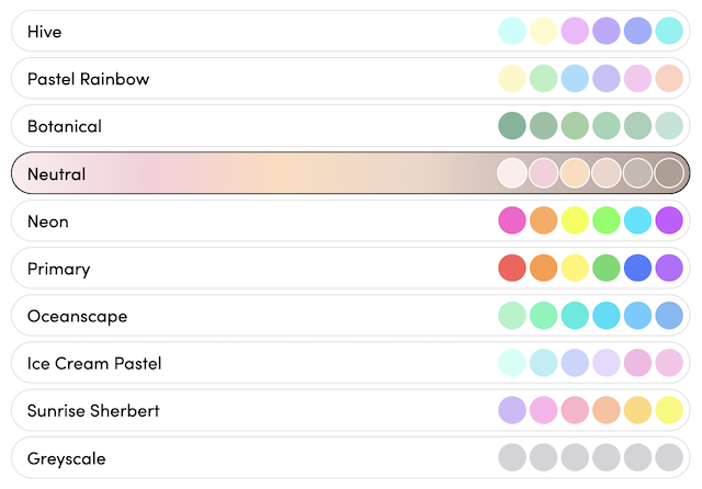 Site-wide colour theming